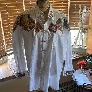 Hand painted western shirt